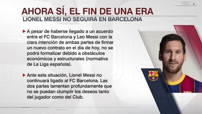 Barcelona Da A Conocer La Salida De Lionel Messi Criterio Diario