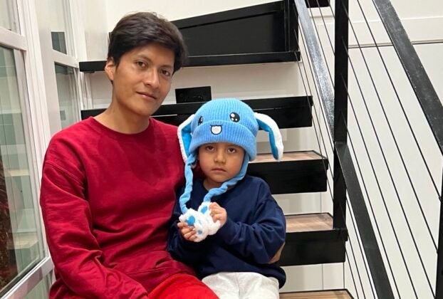 Liam Conejo Ramos y su padre