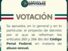 La Cámara de Diputados aprobó por unanimidad modificaciones a la definición de abuso sexual y las penas que conlleva