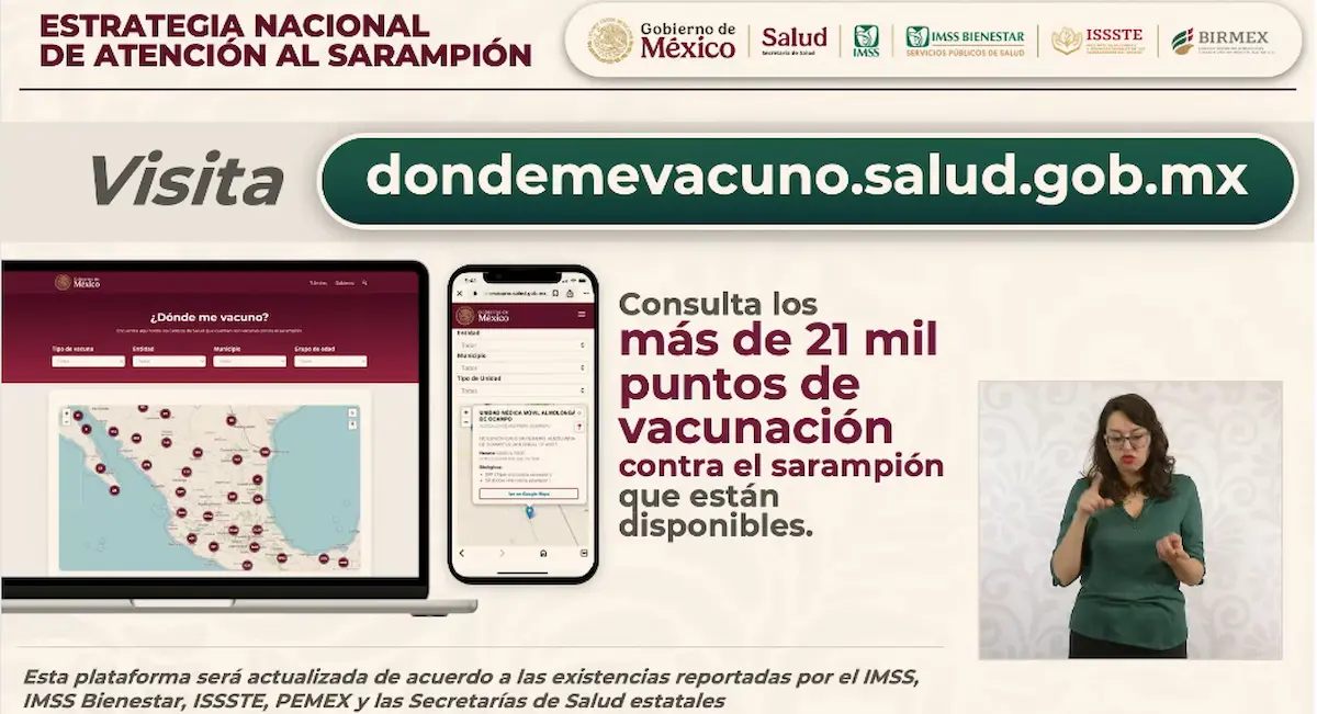 Centros de vacunación podrán ser ubicados en sitio web