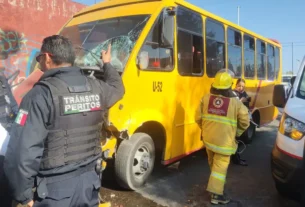 foto de la unidad de la ruta 10 que atropello a estudiantes