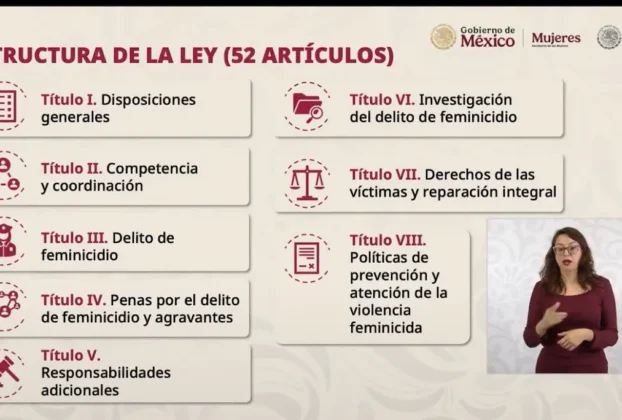 Sheinbaum Pardo presentó la iniciativa de Ley General para Prevenir, Investigar, Sancionar y Reparar el Daño por el Delito de Feminicidio.