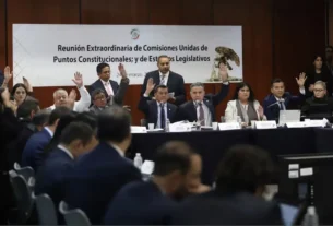 A la sesión no acudieron los senadores del Partido del Trabajo y los legisladores de oposición votaron en contra