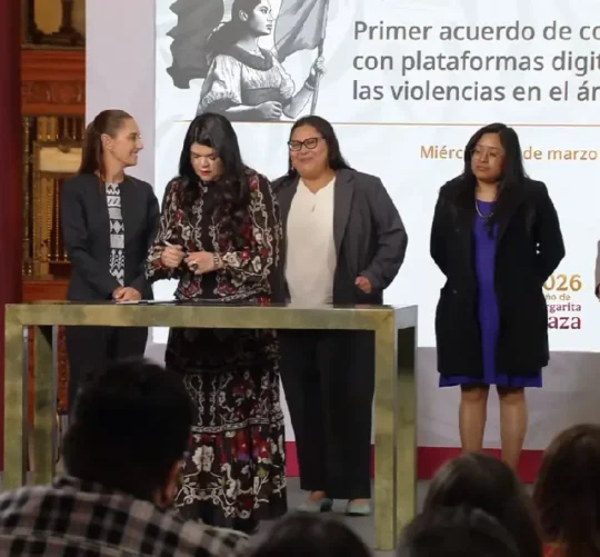 Gobierno de Sheinbaum firma acuerdo con Google, Meta y TikTok para combatir la violencia digital.