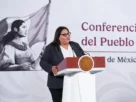 La secretaria de las Mujeres, Citlalli Hernández, presentó el acuerdo durante la conferencia presidencial.