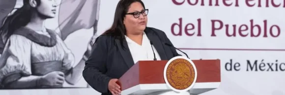 La secretaria de las Mujeres, Citlalli Hernández, presentó el acuerdo durante la conferencia presidencial.