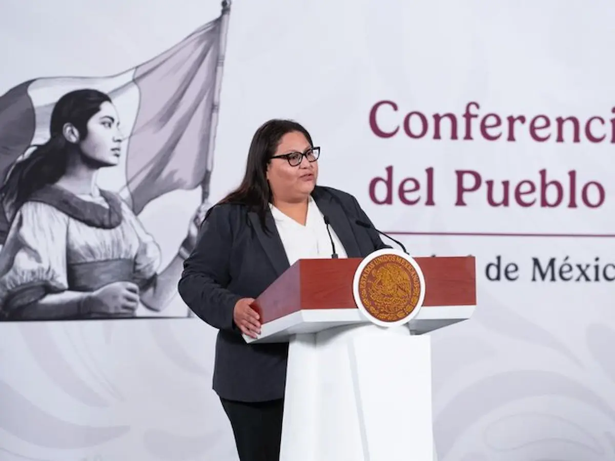 La secretaria de las Mujeres, Citlalli Hernández, presentó el acuerdo durante la conferencia presidencial.