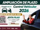 publicidad de la ampliacion del pago de control vehicular