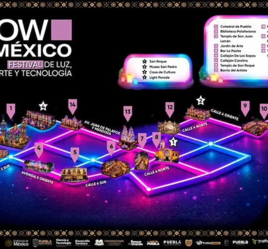 MAPA DEL FESTIVAL GLOW MEXICO