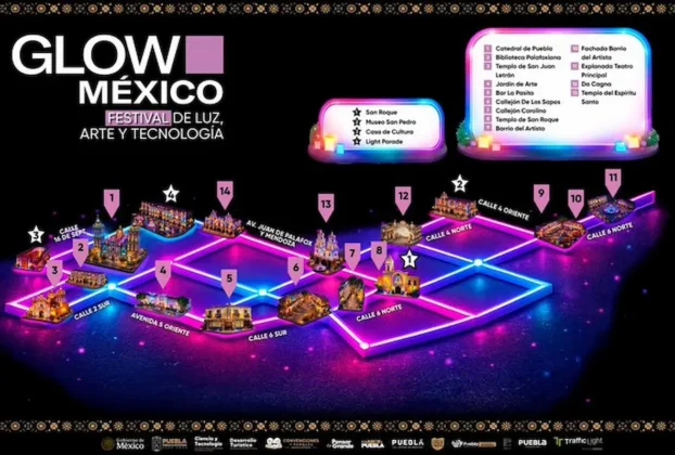 MAPA DEL FESTIVAL GLOW MEXICO