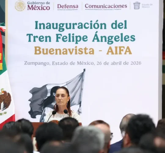 La presidenta Claudia Sheinbaum destacó “misión cumplida” al inaugurar el Tren Felipe Ángeles que irá de Buenavista al AIFA