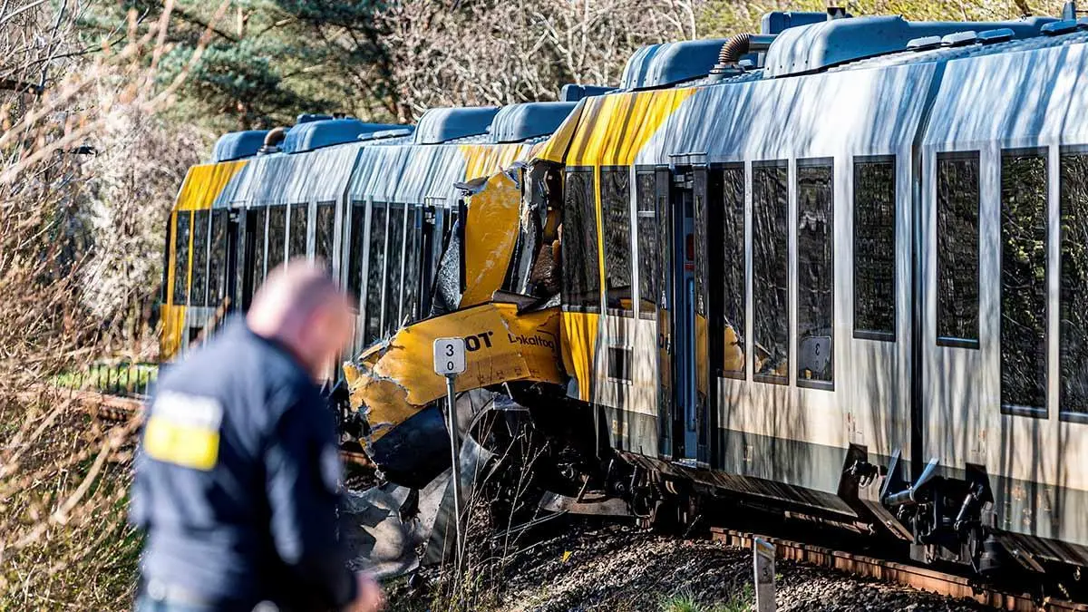 El accidente ocurrió entre las localidades danesas de Hillerød y Kagerup, una zona rural a unos 40 kilómetros al norte de Copenhague