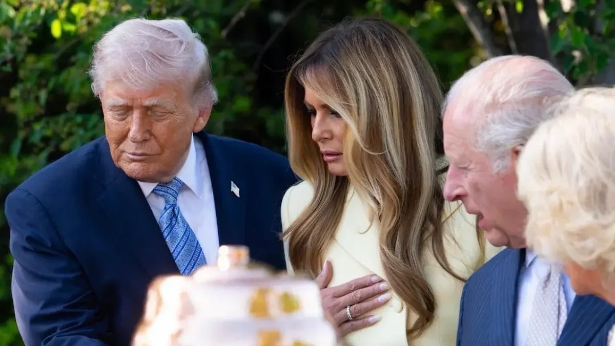 Trump guio a los monarcas en un recorrido por la recién renovada colmena de la Casa Blanca