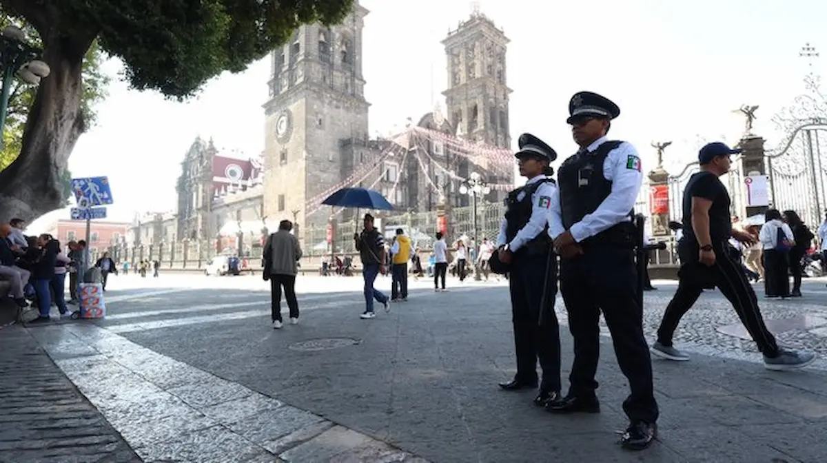 policias en la ciudad de puebla
