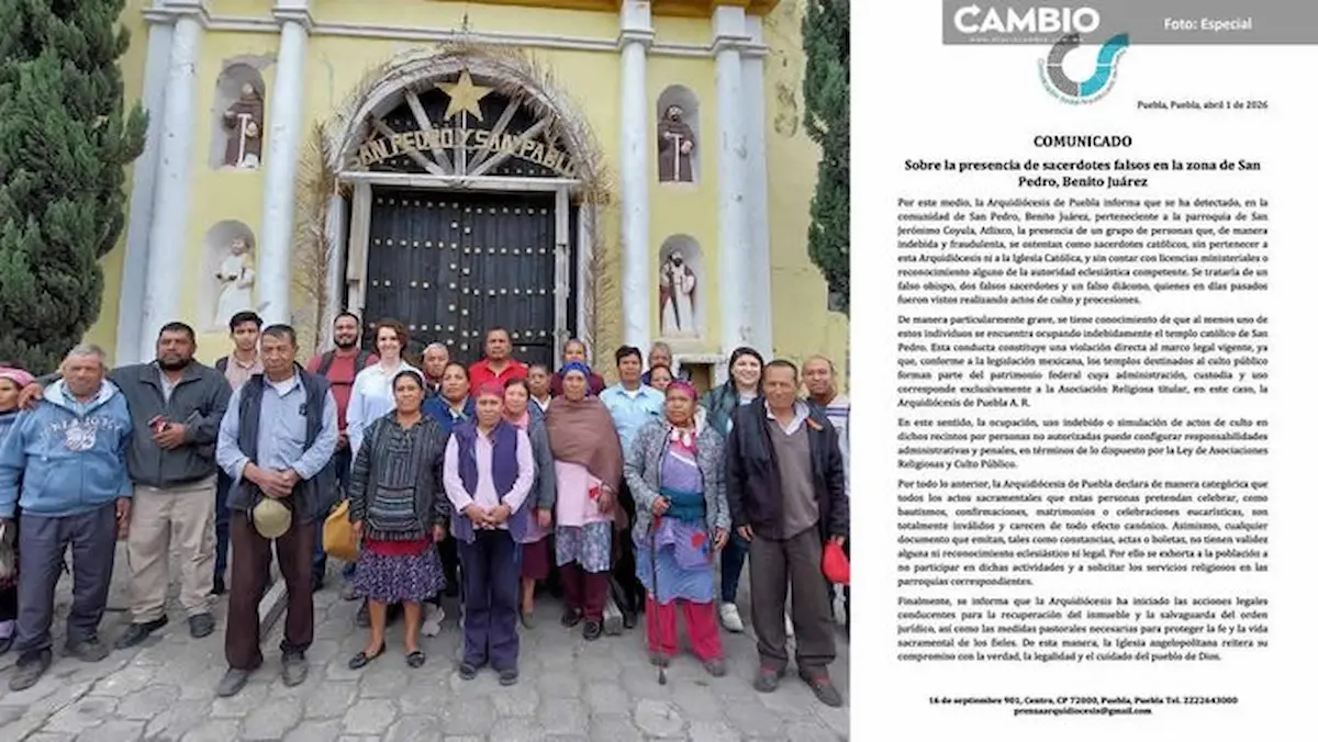 informe de la Arquidiócesis de puebla sobre atlixco