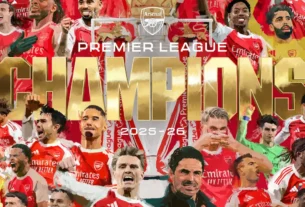 El Arsenal conquistó la Premier League 2025-2026 tras el empate del Manchester City (2º) en la cancha del Bournemouth (1-1)