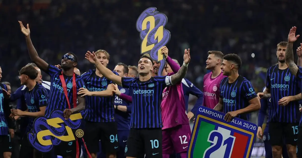 El Inter de Milán aseguró matemáticamente su 21º título de campeón de la liga italiana