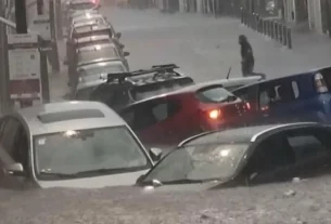 Las fuertes lluvias provocaron la caída de un árbol sobre un auto que circulaba en la recta a Cholula y uno de sus ocupantes, falleció