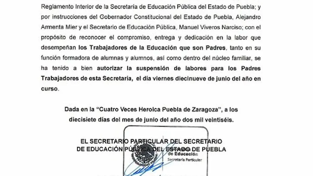 La suspensión de sus labores aplica para el viernes 19 de junio y los trabajadores reanudarán labores el lunes 22