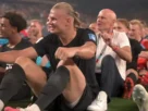 Jugadores de Noruega realizaron el famoso movimiento del remo vikingo tras el triunfo ante Senegal