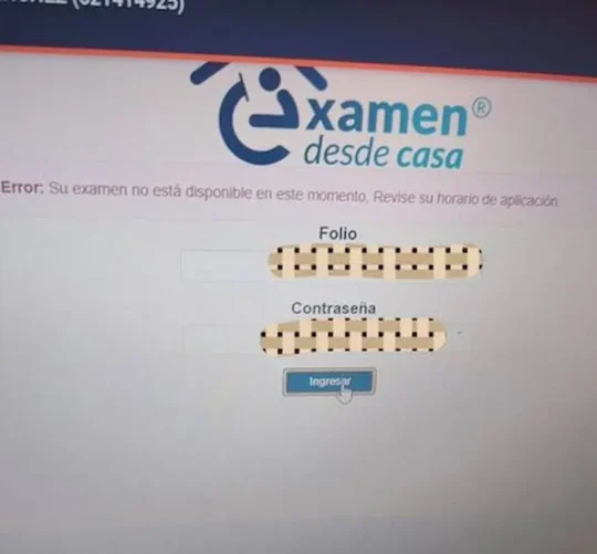 Quienes tuvieron problemas en la plataforma Ceneval deben presentar folio, CURP y captura de pantalla