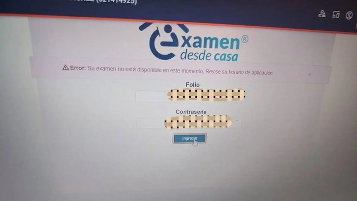 Quienes tuvieron problemas en la plataforma Ceneval deben presentar folio, CURP y captura de pantalla