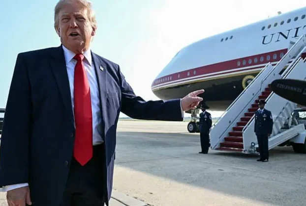 trump y air force one