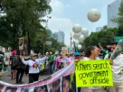 Realizaron un acto ecuménico y una cascarita de futbol como parte de la jornada de protesta para exigir a las autoridades la búsqueda de sus seres queridos.