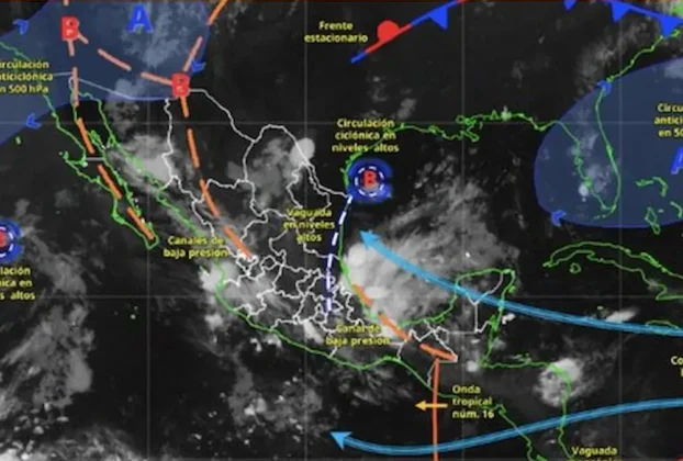 El SMN prevé que una onda tropical 16 contribuya a la inestabilidad en el clima el resto de la semana.