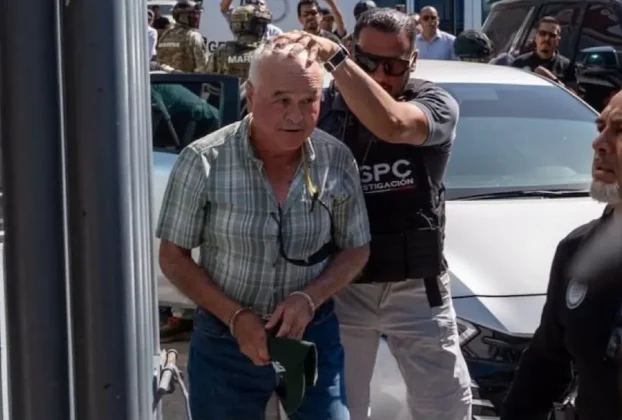 Momento de la detención del exgobernador de Baja California, Ernesto Ruffo
