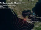 Mapa del epicentro del temblor en el estado de Chiapas, a 48 km al suroeste de la región de Aquiles Serdán