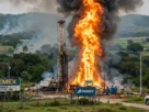 Trabajos para controlar la contingencia en el pozo Krem-1, ubicado en Las Choapas, Veracruz