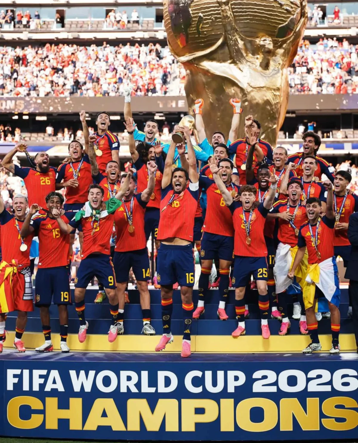 Jugadores de España se coronan campeones del mundo
