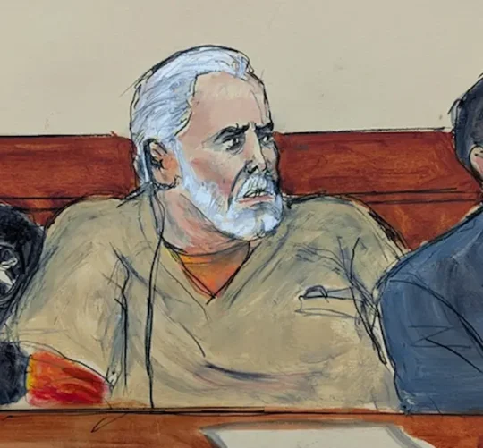 Imagen ilustrativa de Ismael Zambada junto sus abogados.