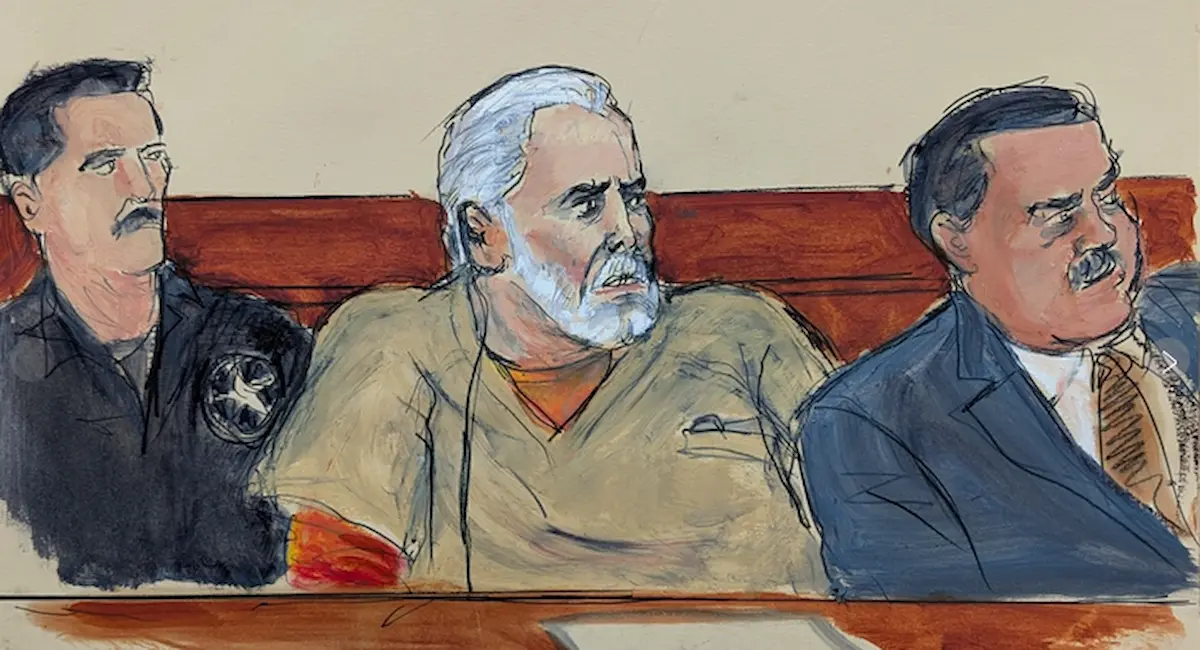 Imagen ilustrativa de Ismael Zambada junto sus abogados.