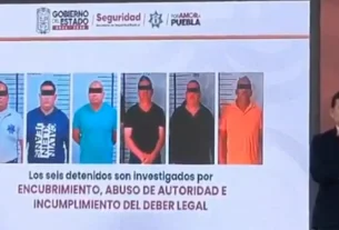 Seis secretarios y el director de Seguridad Pública de Tehuitzingo, Chila de la Sal, Chietla, Tlapacoya, Tlaola y Jopala quedaron detenido