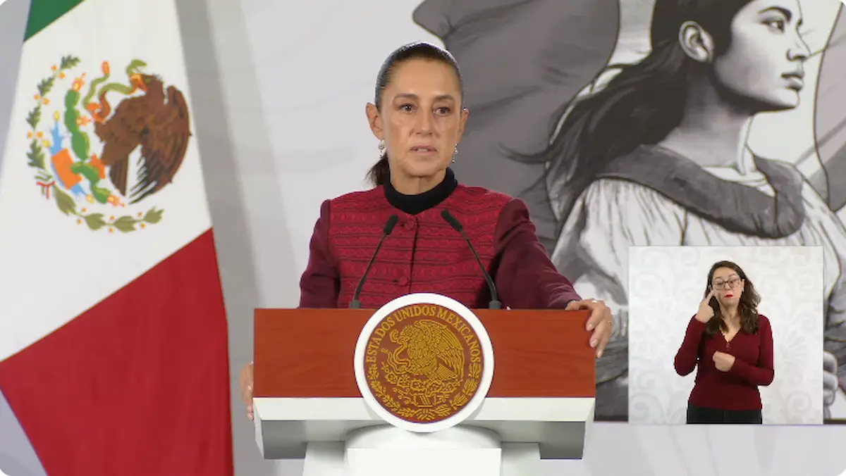 La Presidenta Claudia Sheinbaum inicia su conferencia matutina desde Salón Guillermo Prieto en Palacio Nacional.