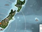 Mapa que indica el epicentro del sismo de 5.7 grados