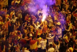 Celebraciones por la victoria de España en la final del Mundial 2026