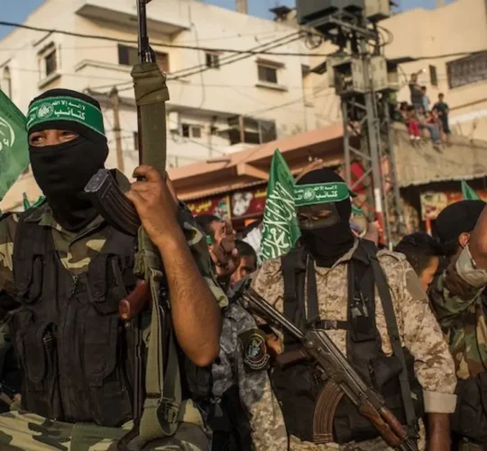 Miembros del movimiento islamista Hamas