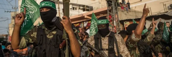 Miembros del movimiento islamista Hamas
