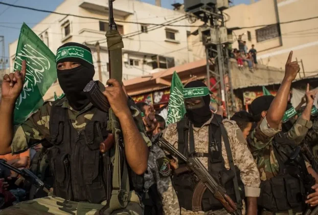 Miembros del movimiento islamista Hamas