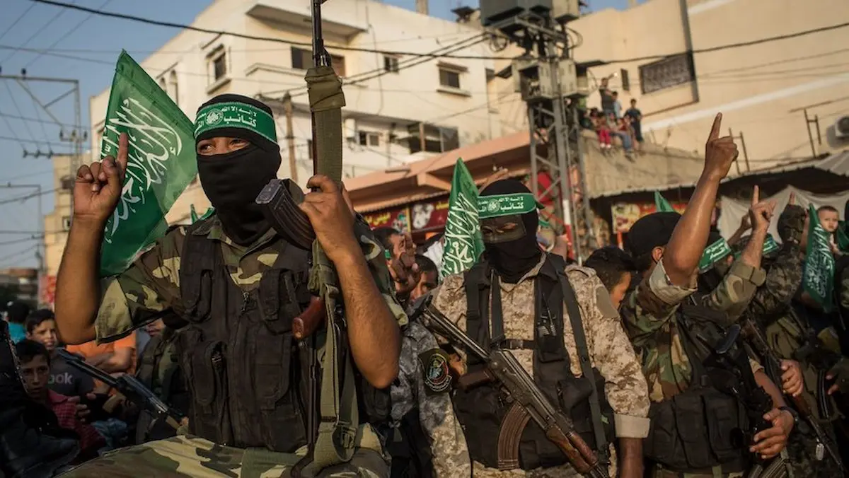 Miembros del movimiento islamista Hamas