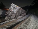 la noche del pasado 14 de julio se registró un nuevo descarrilamiento del Tren Interoceánico en el Istmo de Tehuantepec, Oaxaca.