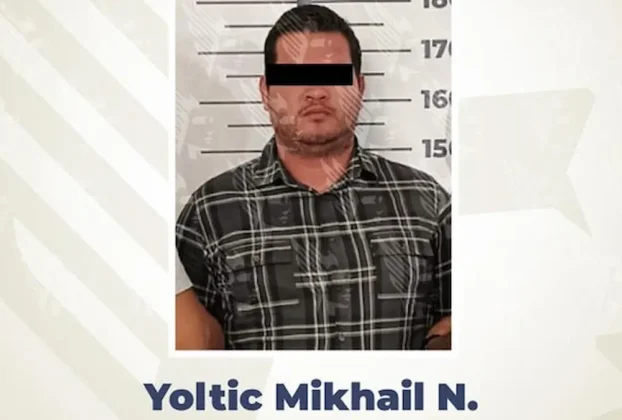 Anuncio de la detención de Yoltic Mikhail “N”