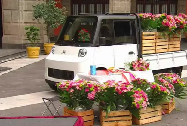 Prototipo de Olinia Carga, el segundo modelo del proyecto de vehículo eléctrico desarrollado en México.