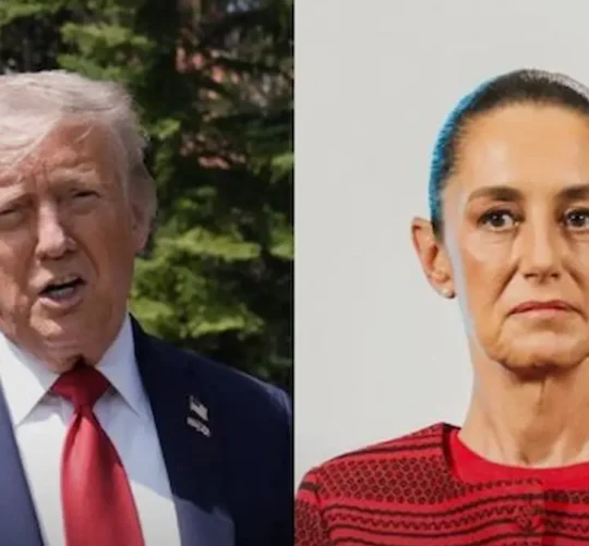 El presidente de Estados Unidos, Donald Trump y la presidenta de México, Claudia Sheinbaum