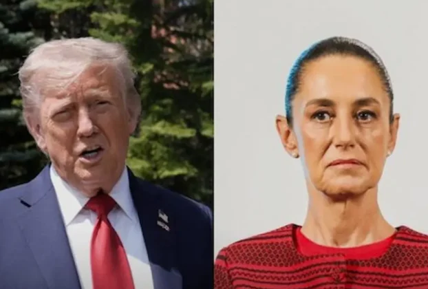 El presidente de Estados Unidos, Donald Trump y la presidenta de México, Claudia Sheinbaum