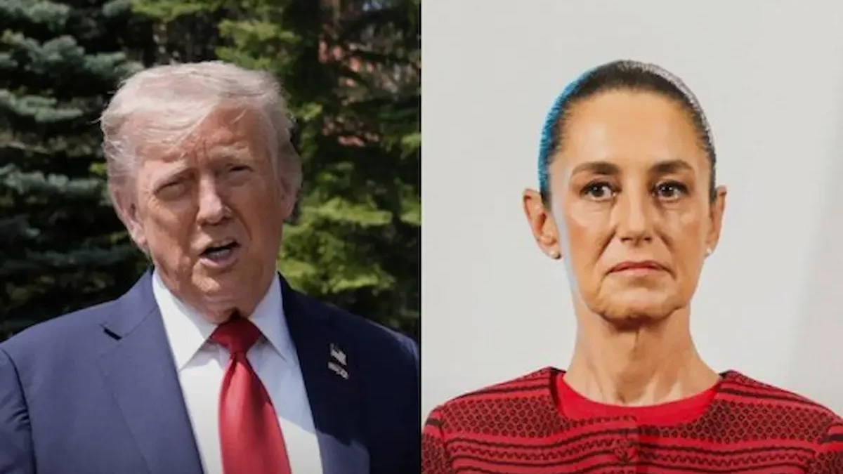 El presidente de Estados Unidos, Donald Trump y la presidenta de México, Claudia Sheinbaum