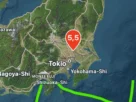 Mapa que indica epicentro de temblor magnitud 5.9